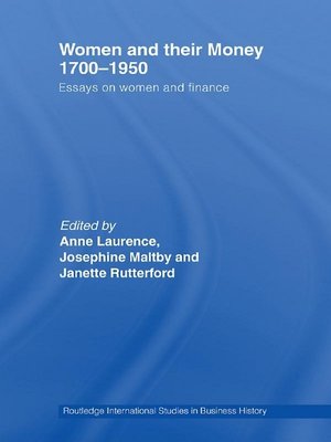 cover image of Women and Their Money 1700-1950